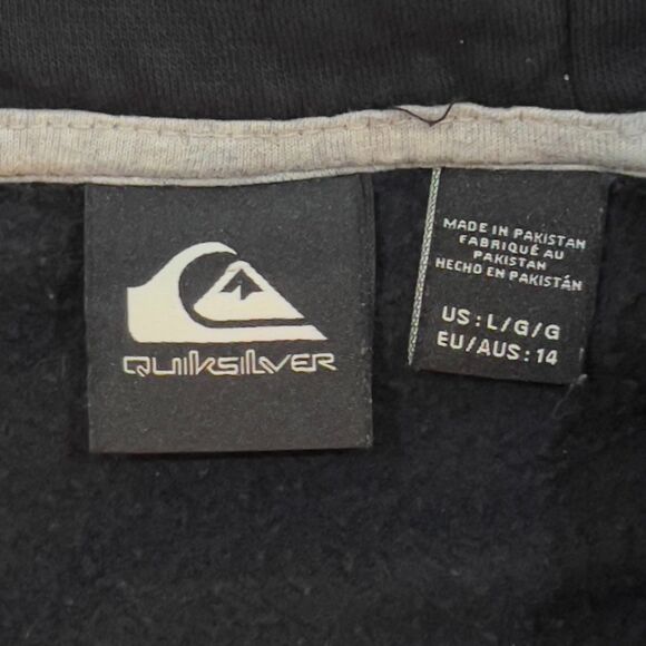 Quiksilver Golden Records Full Zip Jacket Surf Hoodie Sweatshirt - Youth Large - Picture 7 of 11